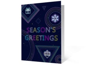 Merry Bright version 2 2020 corporate holiday print greeting card thumbnail