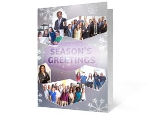 Photo Collage 2020 corporate holiday print greeting card thumbnail