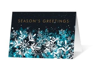Snowflake Stream 2020 corporate holiday print greeting card thumbnail