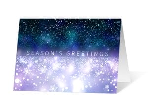 Sparkling Horizon color 2 2020 corporate holiday print greeting card thumbnail