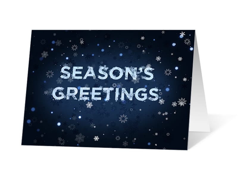 Unveiling snowflake version 2 2020 corporate holiday print greeting card thumbnail
