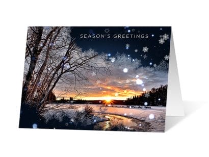 Unveiling snowflake version 1 2020 corporate holiday print greeting card thumbnail