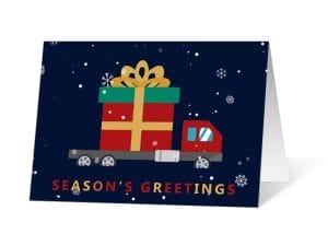 Holiday Delivery 2020 corporate holiday print greeting card thumbnail