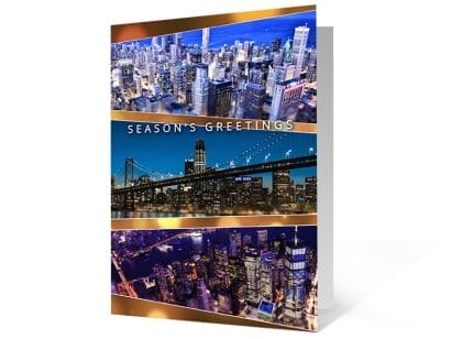 Photo Elegance 2020 corporate holiday print greeting card thumbnail