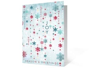 Snow Strings 2020 corporate holiday print greeting card thumbnail