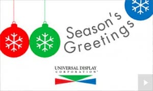 2020 Universal Display Semi-Custom corporate holiday ecard thumbnail