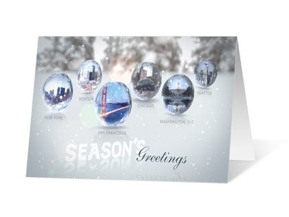 2021 Glass Orbs Holiday Print Card Thumbnail