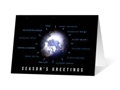 2021 Holiday Time Zones Holiday Print Card Thumbnail