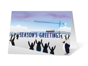 2021 Penguins Formation Holiday Print Card Thumbnail
