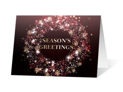 2021 Sparkle Wreath Holiday Print Card Thumbnail