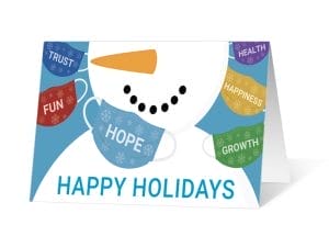Smiley Snowman corporate holiday print thumbnail