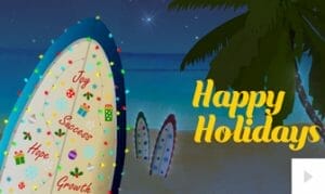 Holiday Surfboard corporate holiday ecard thumbnail