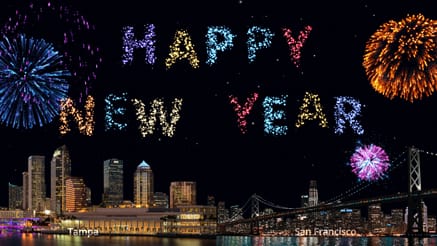 Fireworks new year Holiday ecard thumbnail