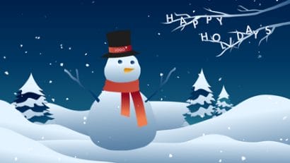 Snowman Gesture Holiday ecard thumbnail