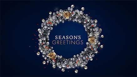 Glimmering Wreath corporate holiday ecard thumbnail