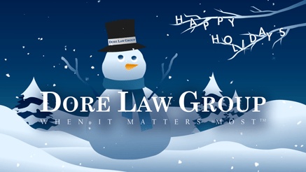 2022 Dore Law Snowman Gestures corporate holiday ecard thumbnail