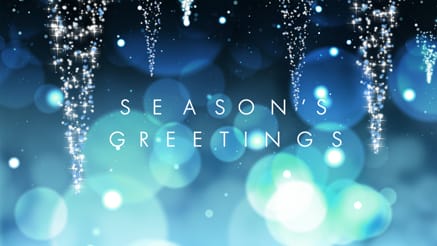Shimmering Icicles blue corporate holiday ecard thumbnail