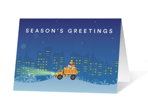 Joyous Delivery corporate holiday print thumbnail