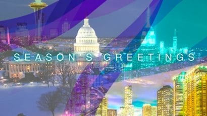 Colorful Wave corporate holiday ecard thumbnail