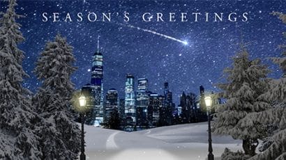 Starry Night corporate holiday ecard thumbnail