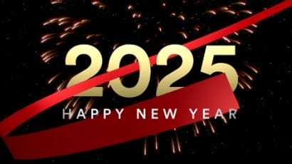 New Year Ribbon 2025 corporate holiday Ecard thumbnail